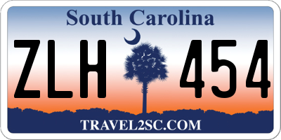 SC license plate ZLH454