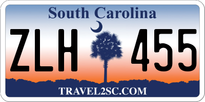 SC license plate ZLH455