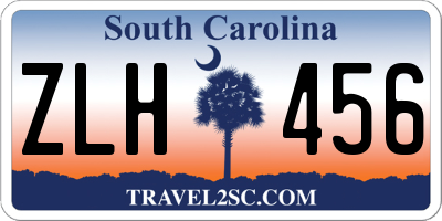 SC license plate ZLH456