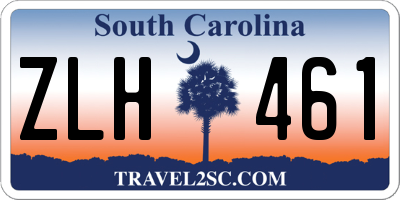 SC license plate ZLH461