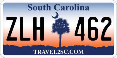 SC license plate ZLH462