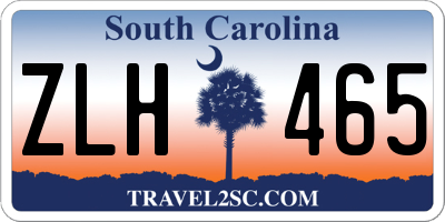 SC license plate ZLH465