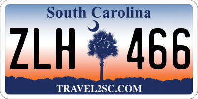 SC license plate ZLH466