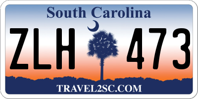 SC license plate ZLH473