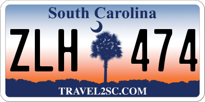 SC license plate ZLH474