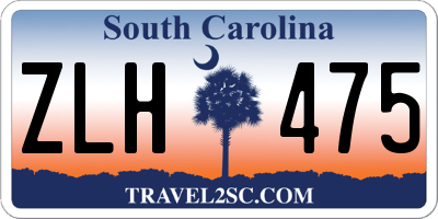 SC license plate ZLH475