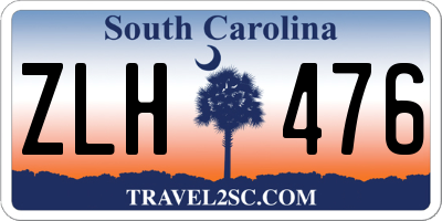 SC license plate ZLH476