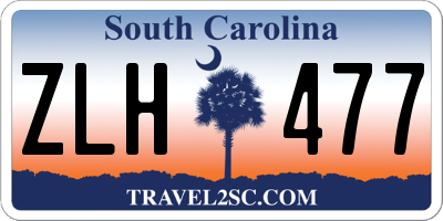 SC license plate ZLH477