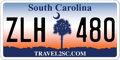 SC license plate ZLH480