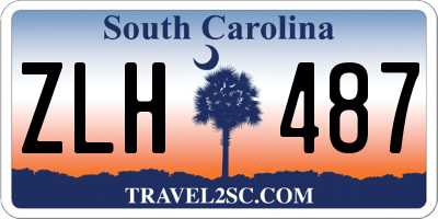SC license plate ZLH487