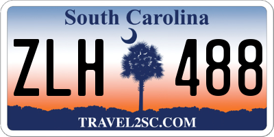 SC license plate ZLH488