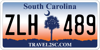 SC license plate ZLH489