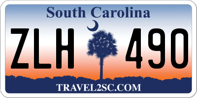 SC license plate ZLH490