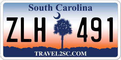 SC license plate ZLH491