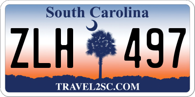 SC license plate ZLH497