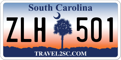 SC license plate ZLH501
