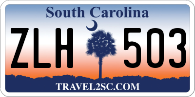 SC license plate ZLH503
