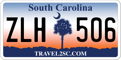 SC license plate ZLH506