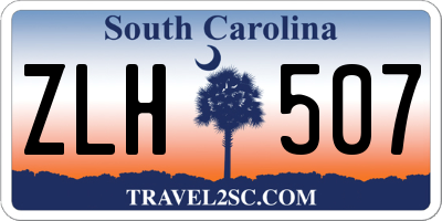 SC license plate ZLH507