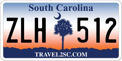 SC license plate ZLH512