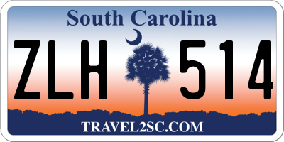 SC license plate ZLH514