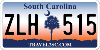 SC license plate ZLH515