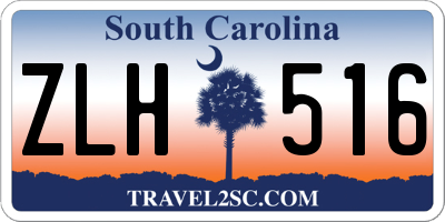 SC license plate ZLH516