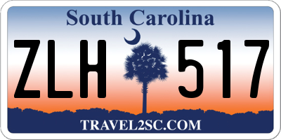 SC license plate ZLH517