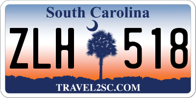 SC license plate ZLH518