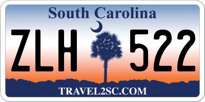 SC license plate ZLH522