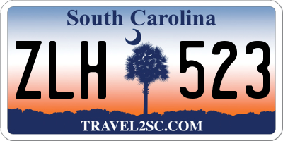 SC license plate ZLH523