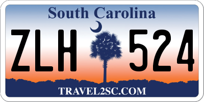 SC license plate ZLH524