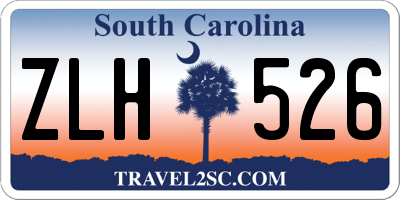 SC license plate ZLH526