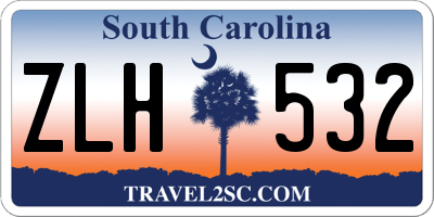 SC license plate ZLH532