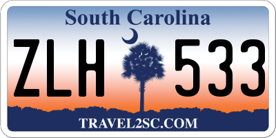 SC license plate ZLH533