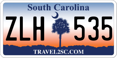 SC license plate ZLH535