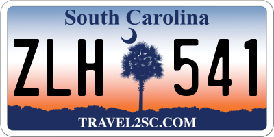 SC license plate ZLH541