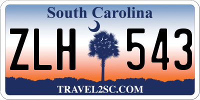 SC license plate ZLH543