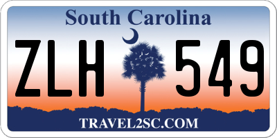 SC license plate ZLH549