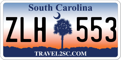 SC license plate ZLH553