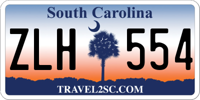 SC license plate ZLH554