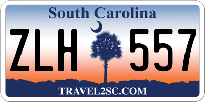SC license plate ZLH557