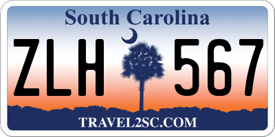 SC license plate ZLH567