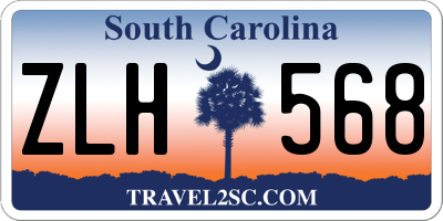 SC license plate ZLH568