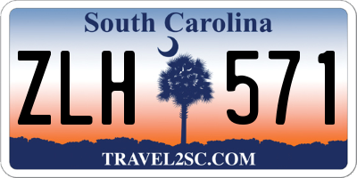 SC license plate ZLH571