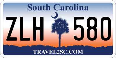 SC license plate ZLH580