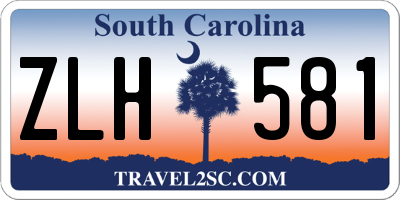 SC license plate ZLH581