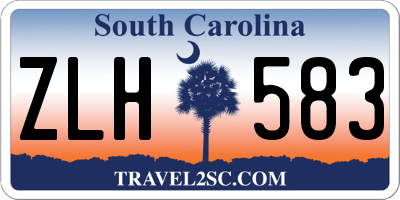 SC license plate ZLH583