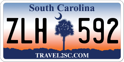 SC license plate ZLH592