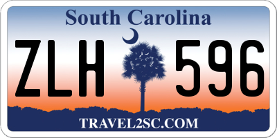 SC license plate ZLH596